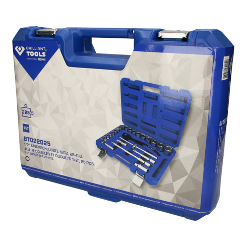 Brilliant Tools 1/2 Zoll Steckschlüssel-Satz, 25-tlg