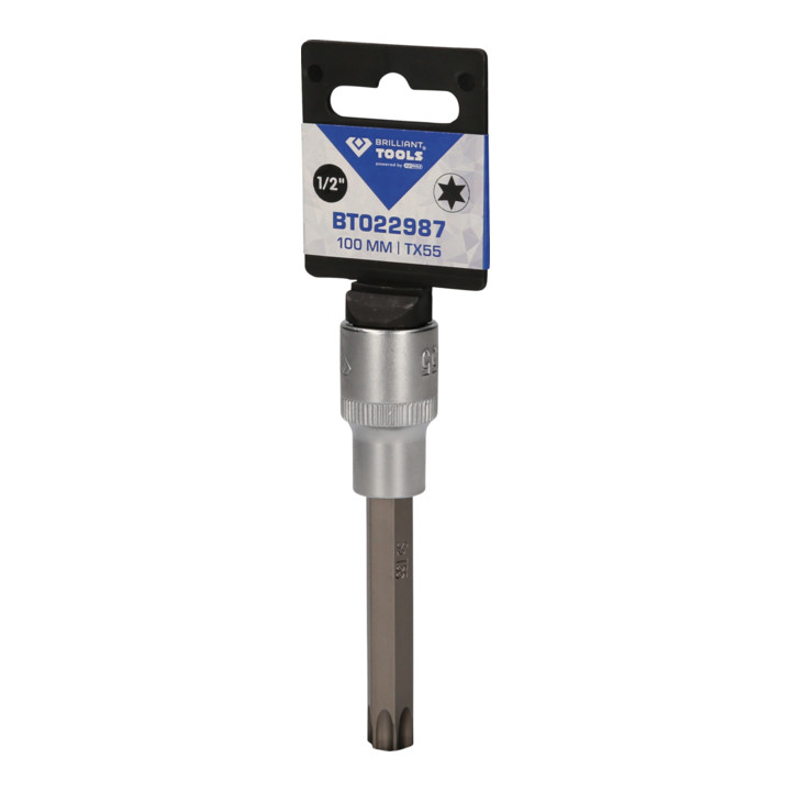 Brilliant Tools 1/2 Zoll TX-Bit-Stecknuss, 100 mm lang, T55