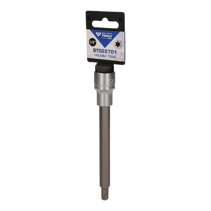 Brilliant Tools 1/2 Zoll TX-Bit-Stecknuss, 140 mm lang, T45