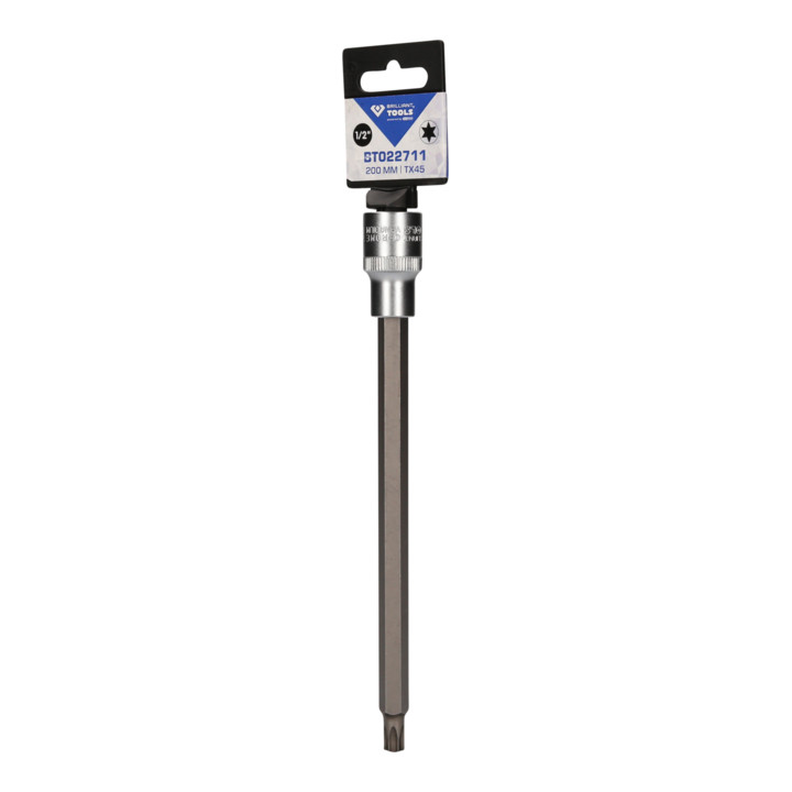 Brilliant Tools 1/2 Zoll TX-Bit-Stecknuss, 200 mm lang, T45