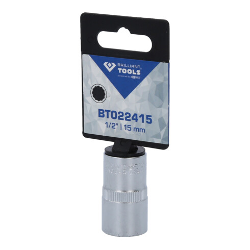 Brilliant Tools 1/2" Zwölfkant-Stecknuss, 15 mm