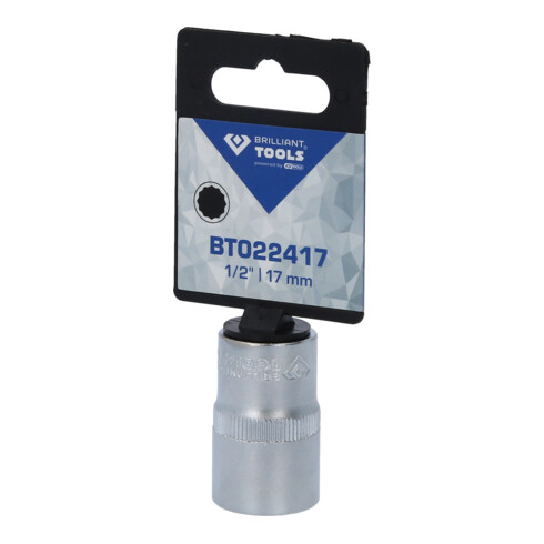 Brilliant Tools 1/2" Zwölfkant-Stecknuss, 17 mm
