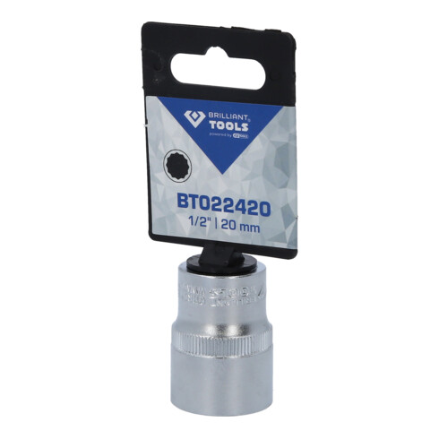 Brilliant Tools 1/2" Zwölfkant-Stecknuss, 20 mm