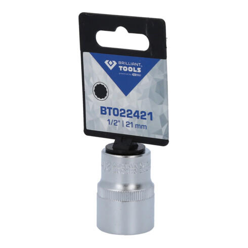 Brilliant Tools 1/2" Zwölfkant-Stecknuss, 21 mm