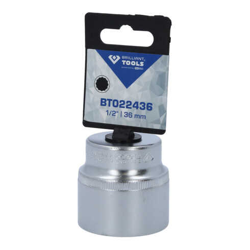 Brilliant Tools 1/2" Zwölfkant-Stecknuss, 36 mm