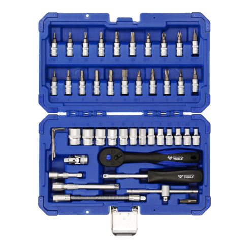 Brilliant Tools 1/4" dopsleutelset, 46-dlg