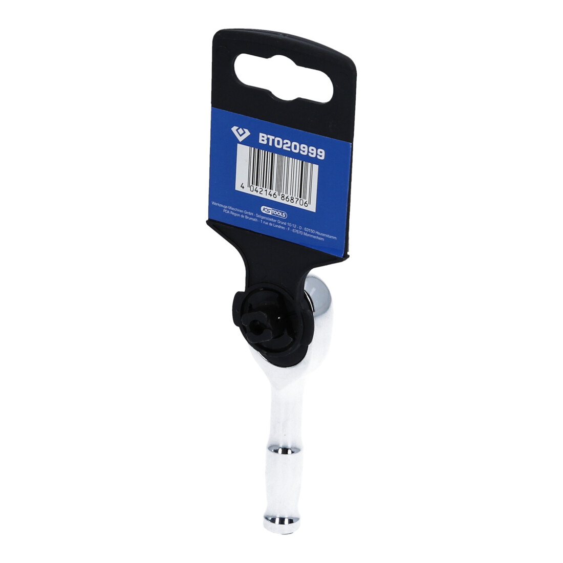 Brilliant Tools 1/4" Mini-Umschaltknarre mit Metallgriff, 100 Zahn