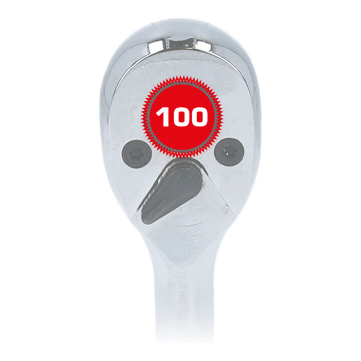 Brilliant Tools 1/4" Mini-Umschaltknarre mit Metallgriff, 100 Zahn