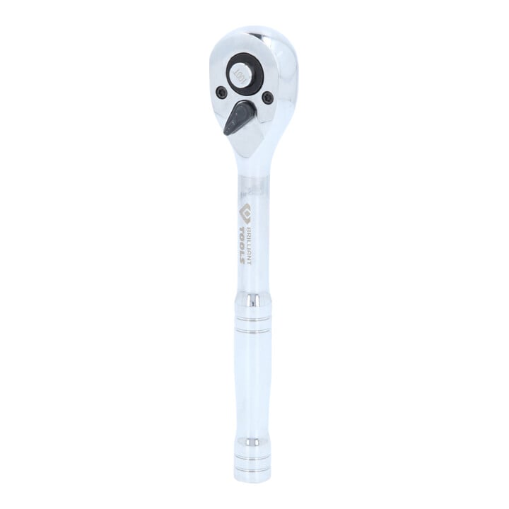Brilliant Tools 1/4" omschakelbare ratel met metalen greep