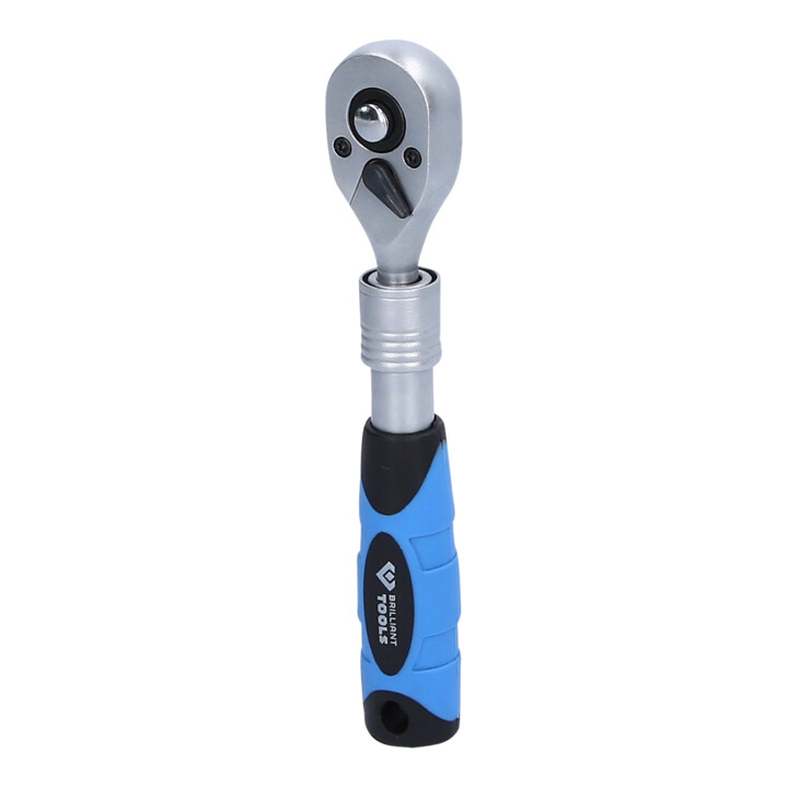 Brilliant Tools 1/4" omschakelbare ratel met telescoop (150 - 200 mm)