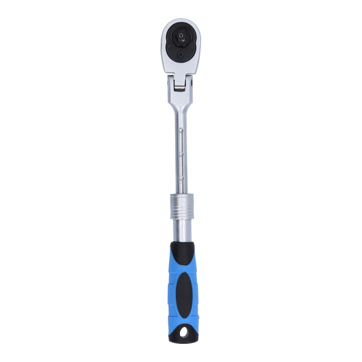 Brilliant Tools 1/4" omschakelbare ratel met telescoop en flexibele kop (175 - 225 mm)