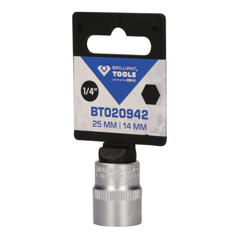 Brilliant Tools 1/4 inch zeskantdop