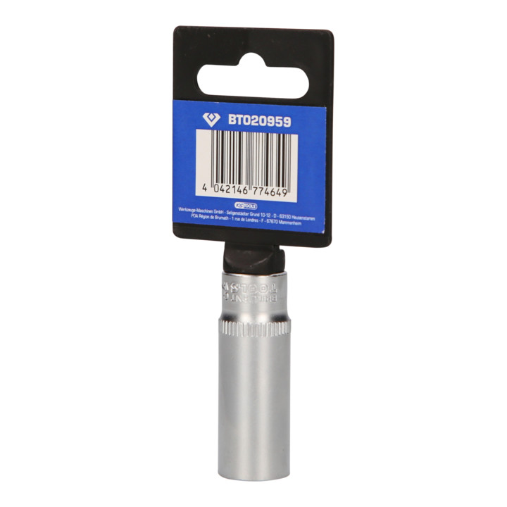 Brilliant Tools 1/4" zeskantdop, lange uitvoering, 13 mm
