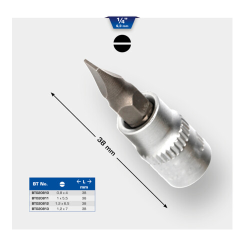 Brilliant Tools 1/4 Zoll Schlitz Bit-Stecknuss