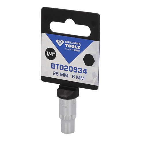 Brilliant Tools 1/4 Zoll Sechskant-Stecknuss, 6 mm
