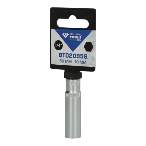 Brilliant Tools 1/4 Zoll Sechskant-Stecknuss, lange Ausführung