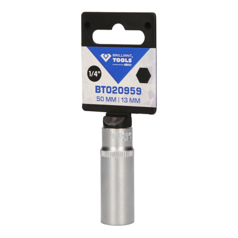 Brilliant Tools 1/4 Zoll Sechskant-Stecknuss, lange Ausführung