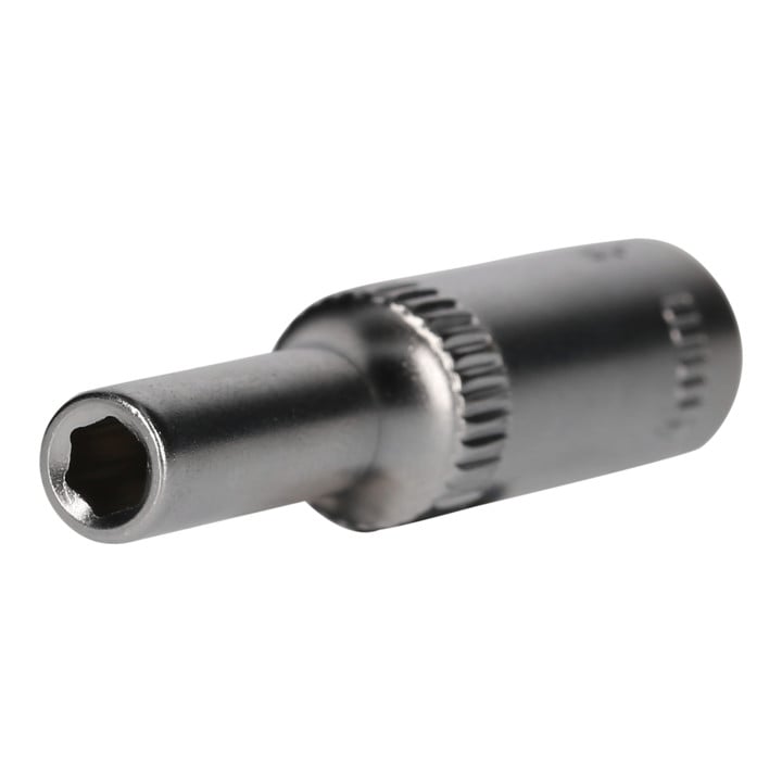 Brilliant Tools 1/4 Zoll Sechskant-Stecknuss, lange Ausführung, 4 mm