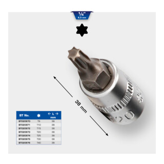 Brilliant Tools 1/4 Zoll Torx-Bit-Stecknuss, T30