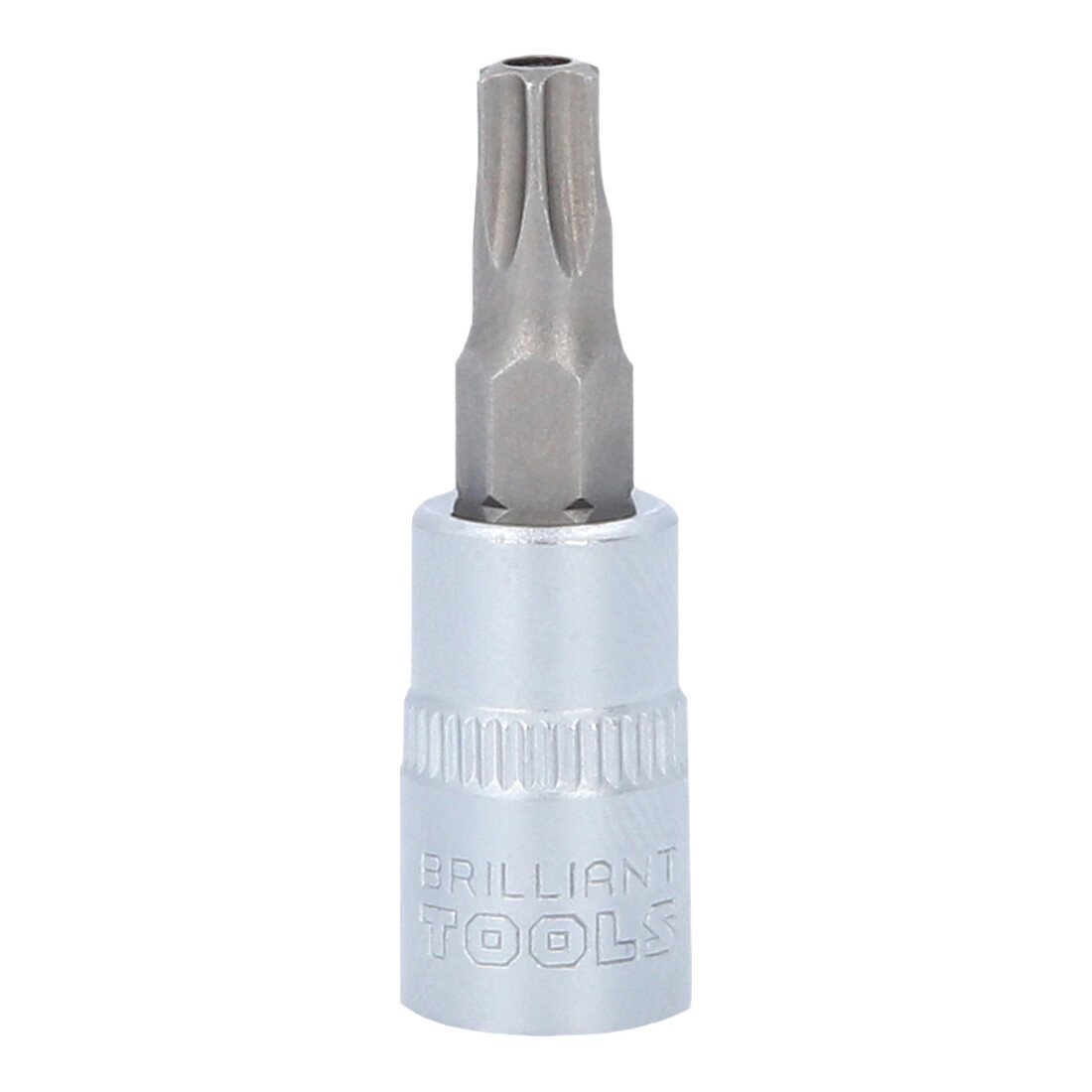 Brilliant Tools 1/4 Zoll TX-Bit-Stecknuss, mit Stirnlochbohrung, TB30