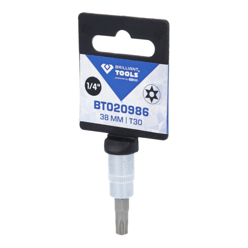 Brilliant Tools 1/4 Zoll TX-Bit-Stecknuss, mit Stirnlochbohrung