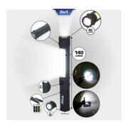 Brilliant Tools 2-in-1 COB-zaklamp met 140 lumen