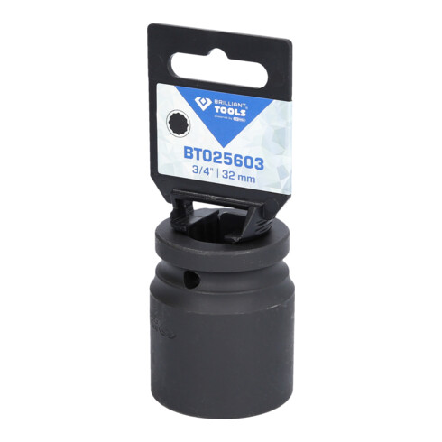 Brilliant Tools 3/4" Kraft-Stecknuss Zwölfkant, 32 mm, kurz