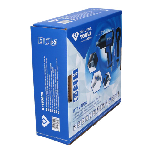 Brilliant Tools 3/4" persluchtslagschroevendraaier, 1.800 Nm