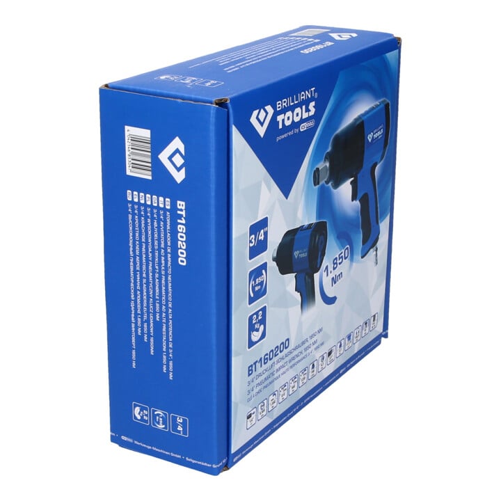 Brilliant Tools 3/4" persluchtslagschroevendraaier, 1.800 Nm