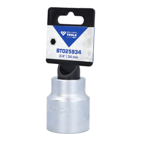 Brilliant Tools 3/4" Sechskant-Stecknuss, 34 mm