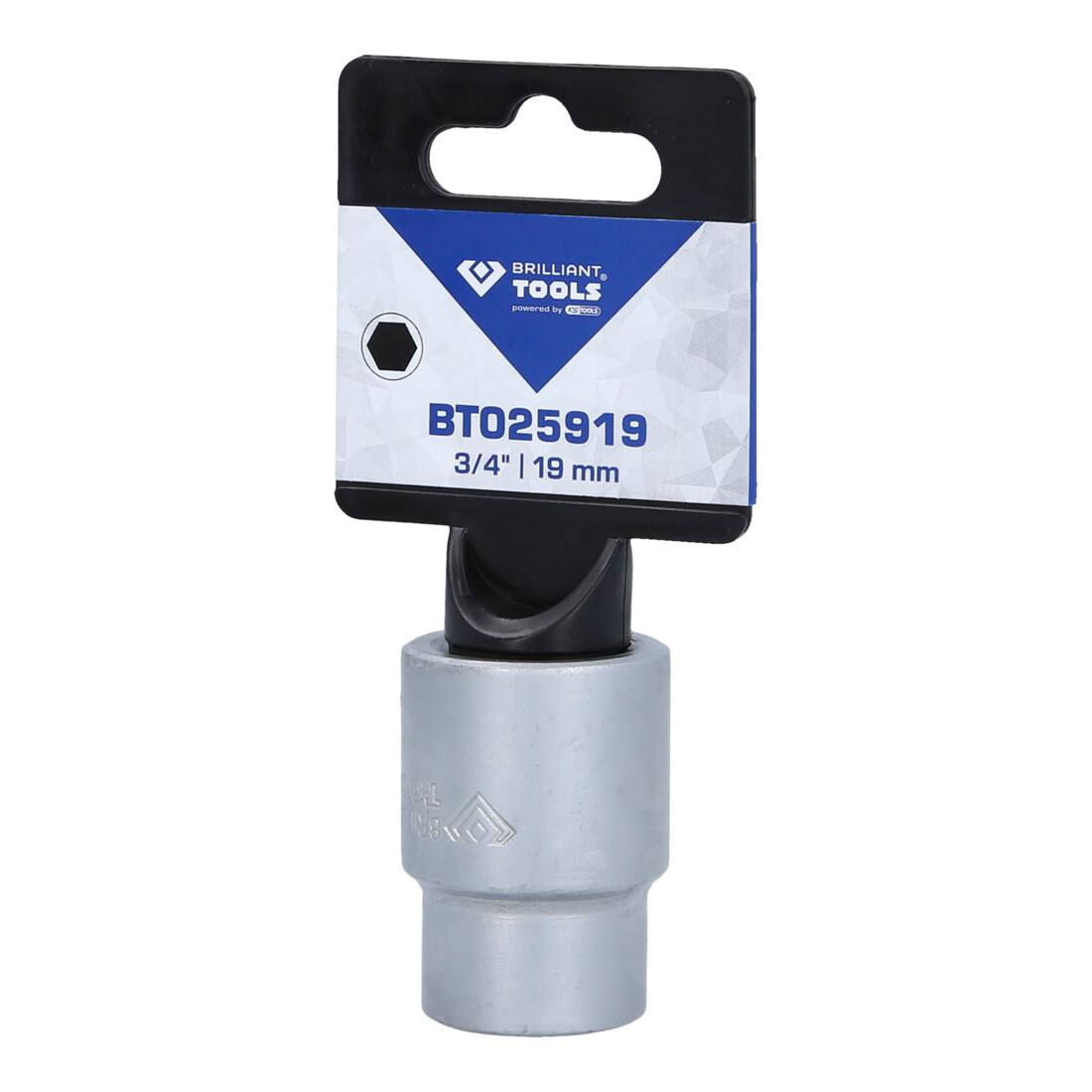 Brilliant Tools 3/4" Zeskant-dopsleutel, 19 mm