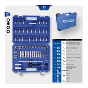 Brilliant Tools 3/8" dopsleutelset, 61 dlg