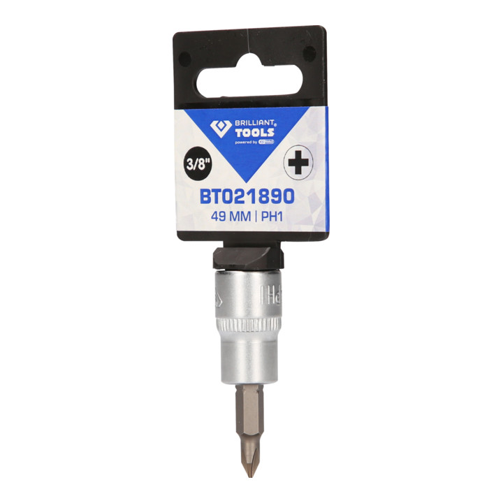 Brilliant Tools 3/8" PH kruiskopbitdop, PH1