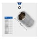 Brilliant Tools 3/8" zeskantdop, 17 mm