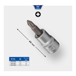 Brilliant Tools 3/8 Zoll Bit-Stecknuss