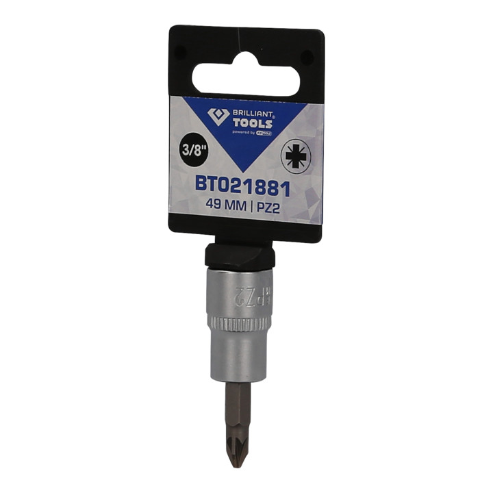 Brilliant Tools 3/8 Zoll PZ Kreuzschlitz Bit-Stecknuss, PZ2