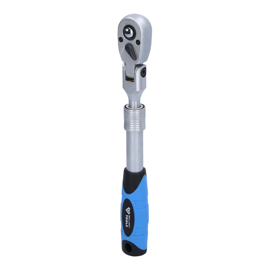 Brilliant Tools 3/8 Zoll Teleskop-Umschaltknarre mit flexibelem Kopf (250 - 350 mm)