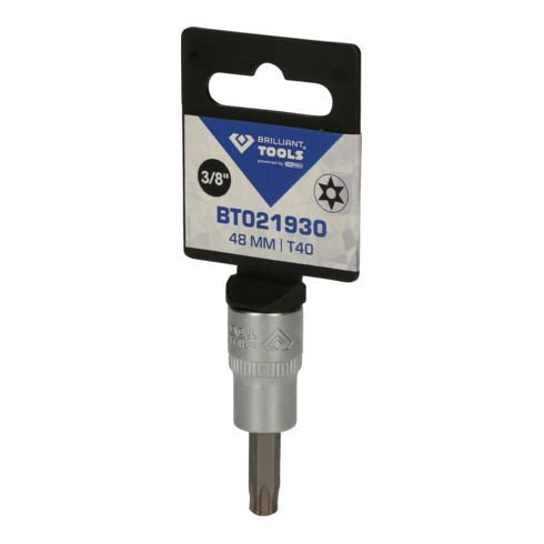 Brilliant Tools 3/8 Zoll TX-Bit-Stecknuss, mit Stirnlochbohrung