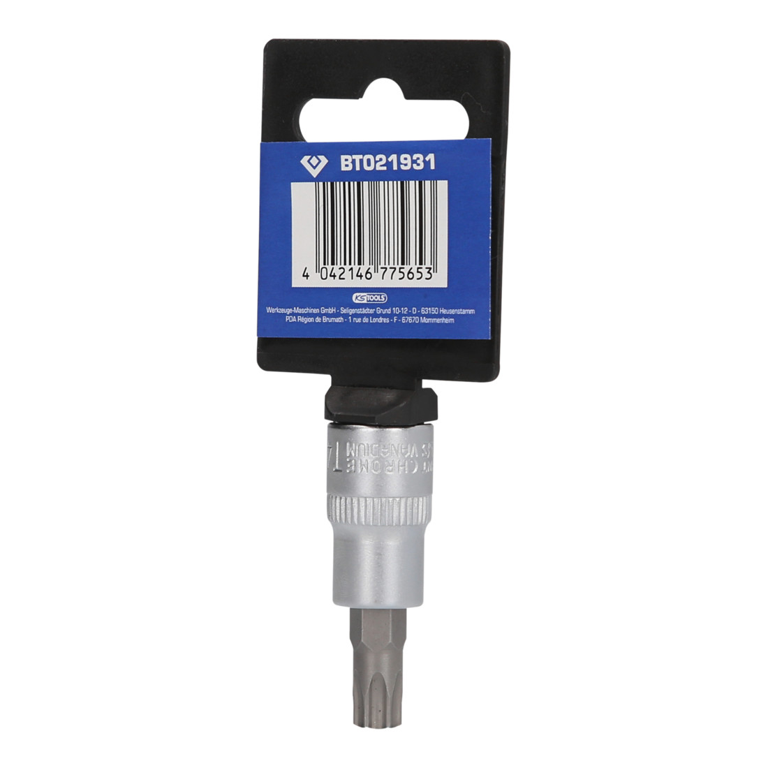 Brilliant Tools 3/8 Zoll TX-Bit-Stecknuss, mit Stirnlochbohrung