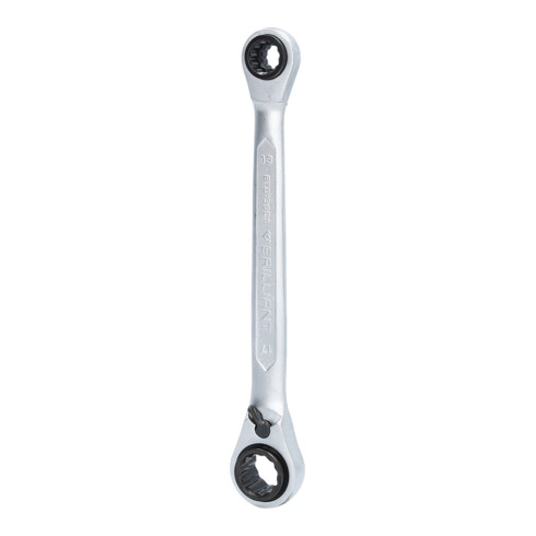 Brilliant Tools 4-in-1m dubbele ratelringsleutels, 10 x 13, 17 x 19 mm