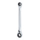 Brilliant Tools 4-in-1m dubbele ratelringsleutels, 10 x 13, 17 x 19 mm