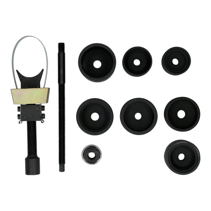 Brilliant Tools Achteraslangswieldraagarmbussen-gereedschapset, voor achteras BMW, 10-dlg
