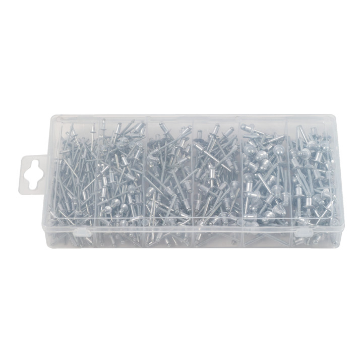 Brilliant Tools Assortiment blindklinknagels 400-dlg, Ø 2,4 - 3,2 - 4 - 4,8 mm