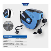 Brilliant Tools Automatische kabelhaspel, 15 + 1 m