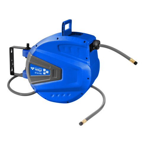 Brilliant Tools Avvolgitubi per aria compressa automatico, Ø 10mmx15m