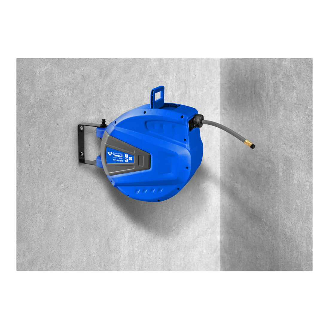 Brilliant Tools Avvolgitubi per aria compressa automatico, Ø 10mmx15m
