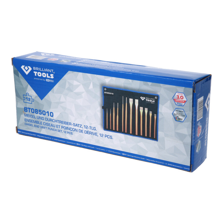 Brilliant Tools Beitel- en drijfstangset, 12-dlg.