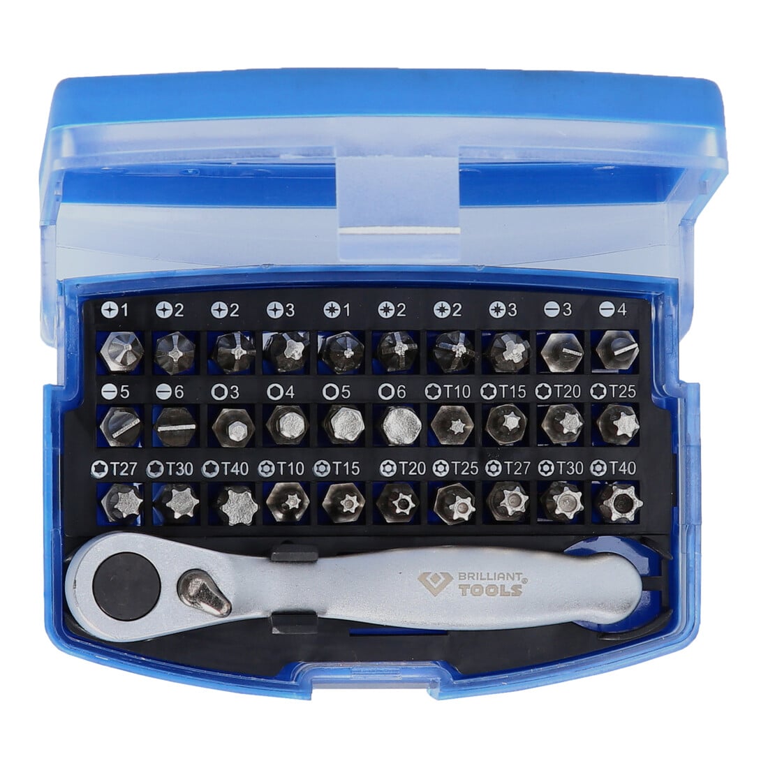 Brilliant Tools Bit-Satz mit Bit-Umschaltratsche, 32-tlg