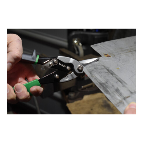 Brilliant Tools Hefboom-plaatdoorvoerschaar, rechts snijdend