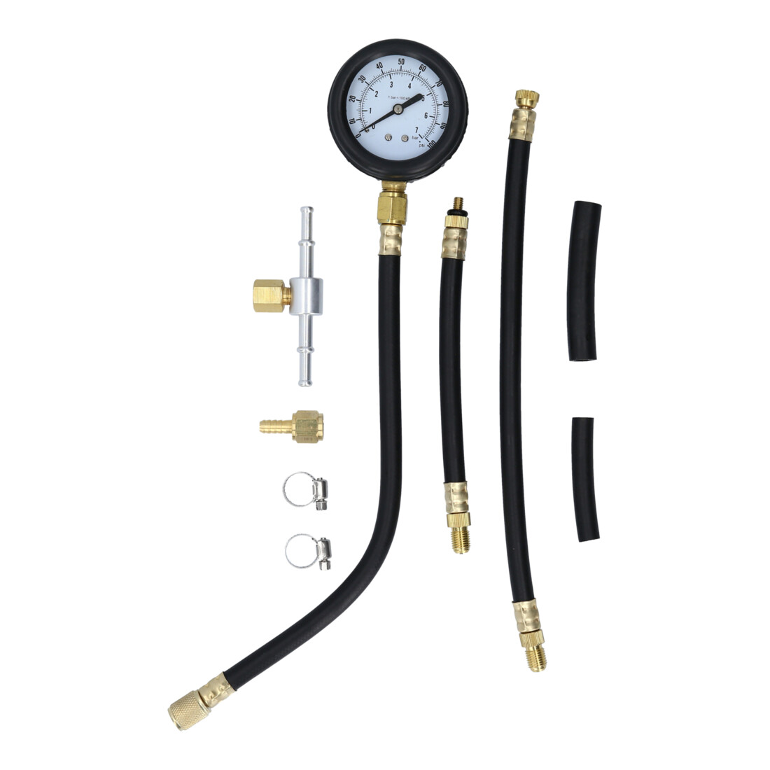 Brilliant Tools Brandstofinspuitpompdruk-testerset, 9-dlg